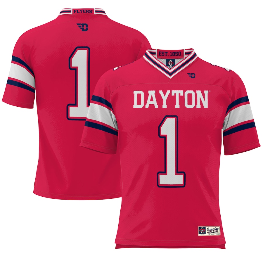 #1 Dayton Flyers GameDay Greats Youth Endzone Football Jersey - Red - Jersey