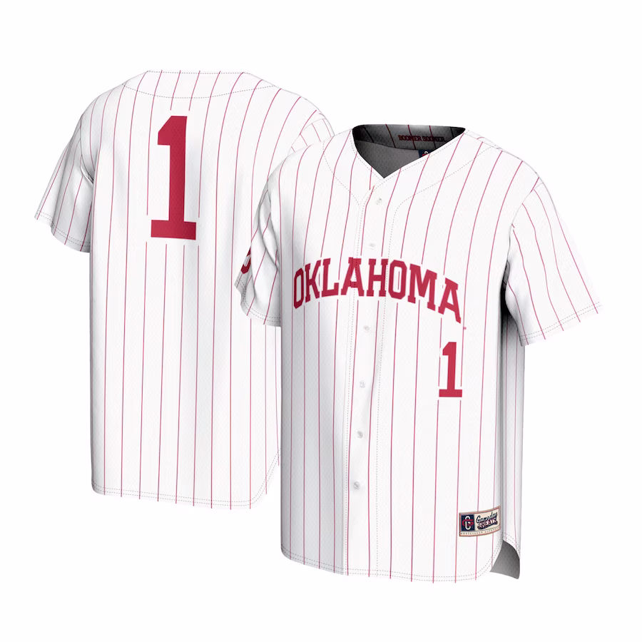 #1 Oklahoma Sooners GameDay Greats Lightweight Baseball Jersey - White - Jersey