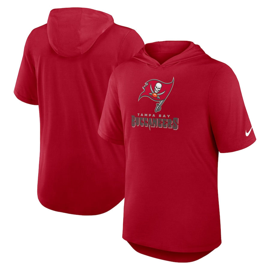 Men's Tampa Bay Buccaneers Nike Red Lockup Tri-Blend Hoodie T-Shirt - Jersey