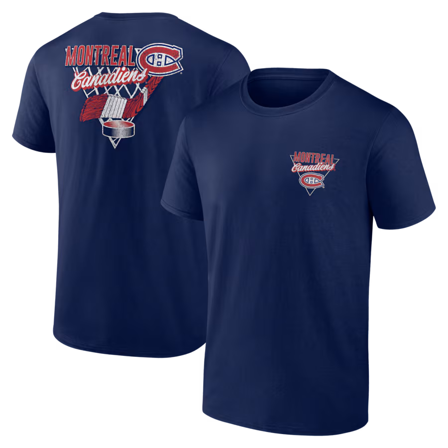 Men's Montreal Canadiens Navy Net Slap T-Shirt - Jersey