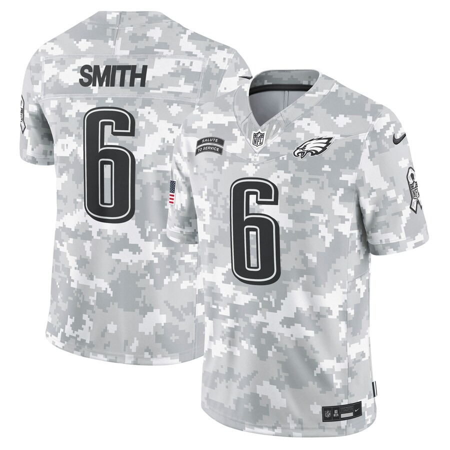 Men's Philadelphia Eagles DeVonta Smith Nike Arctic Camo 2024 Salute to Service Limited Jersey - Jersey