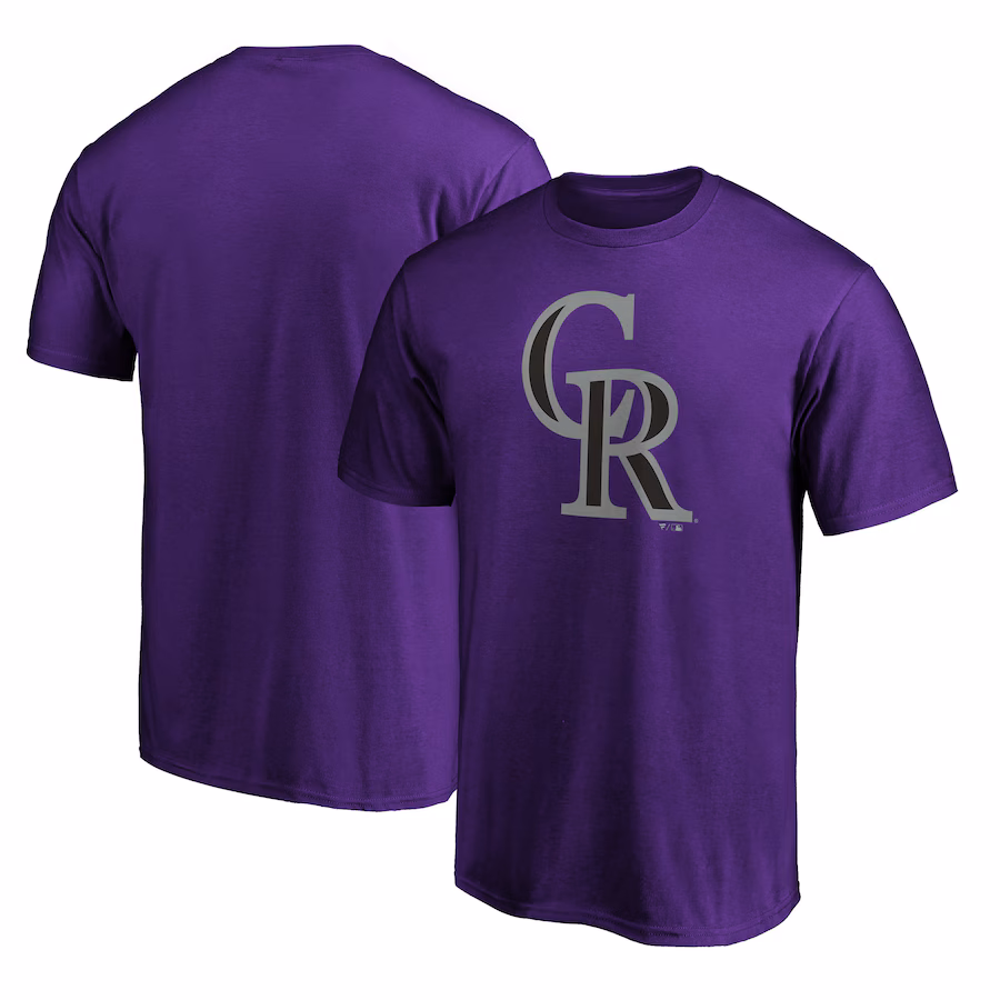 Men's Colorado Rockies Purple Secondary Color Primary Logo T-Shirt - Jersey