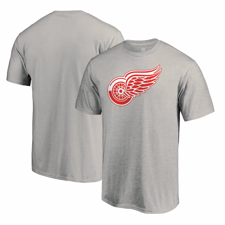 Men's Detroit Red Wings Heather Gray Logo T-Shirt - Jersey