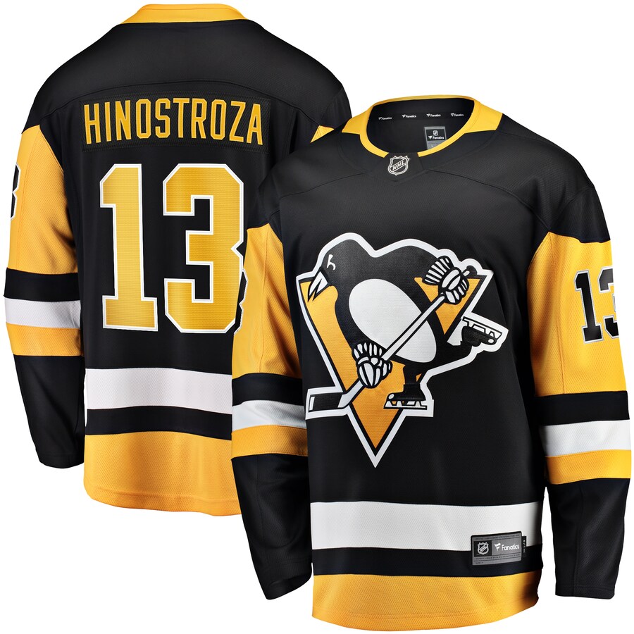 Men's Pittsburgh Penguins Vinnie Hinostroza Fanatics Branded Black Home Breakaway Jersey - Jersey
