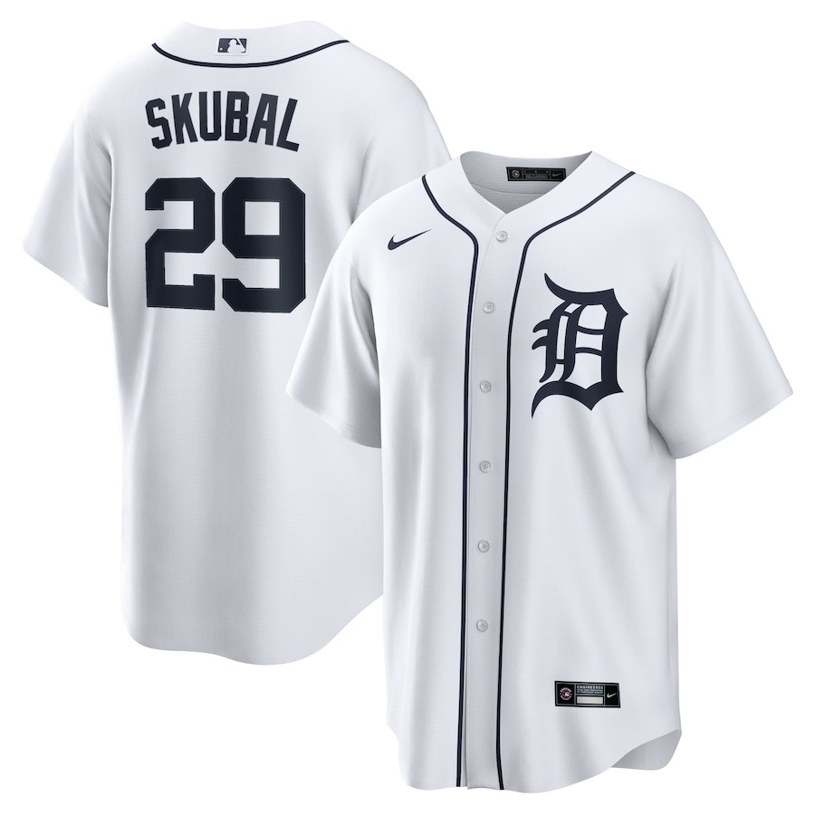 Men's Detroit Tigers Tarik Skubal Nike White Home Replica Jersey - Jersey