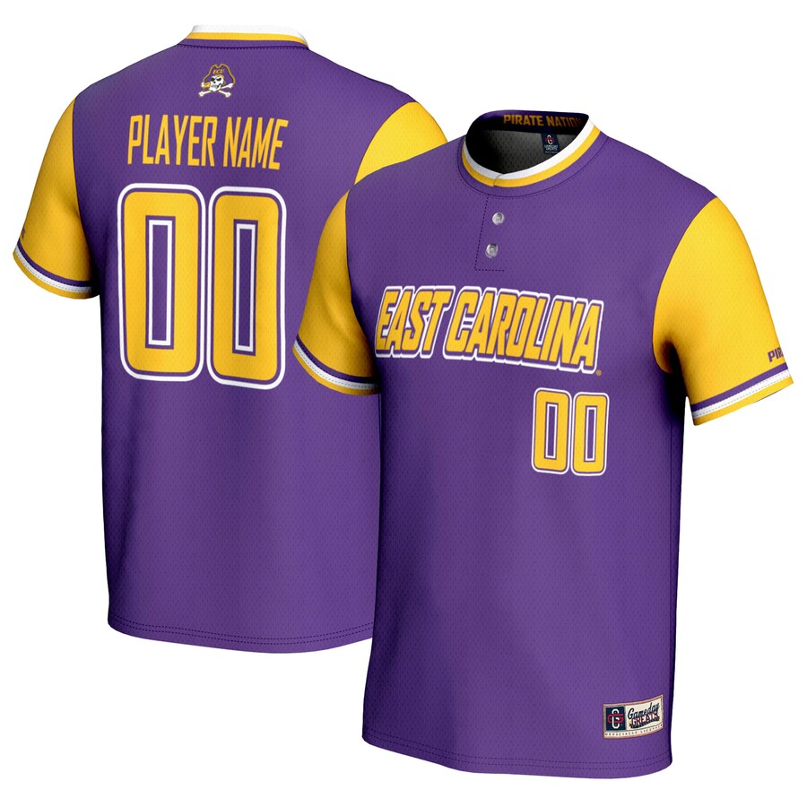ECU Pirates GameDay Greats Unisex NIL Pick-A-Player Lightweight Softball Jersey - Purple - Jersey