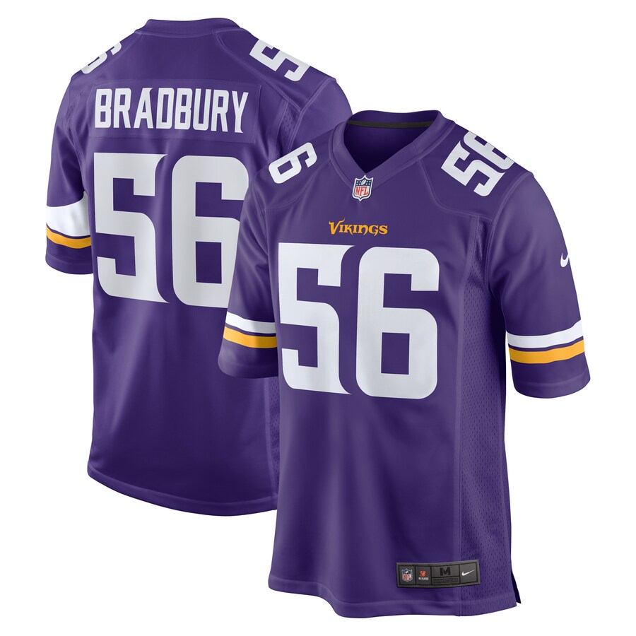 Men's Minnesota Vikings Garrett Bradbury Nike Purple Game Jersey - Jersey