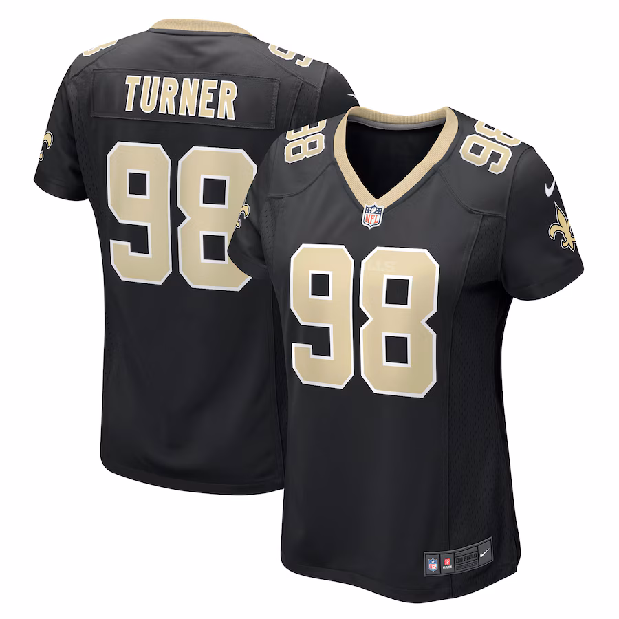Women's New Orleans Saints Payton Turner Nike Black Game Jersey - Jersey