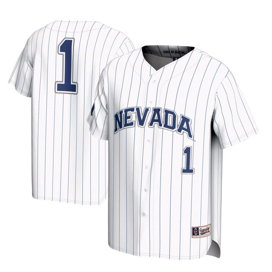 #1 Nevada Wolf Pack GameDay Greats Youth Lightweight Baseball Fashion Jersey - White - Jersey