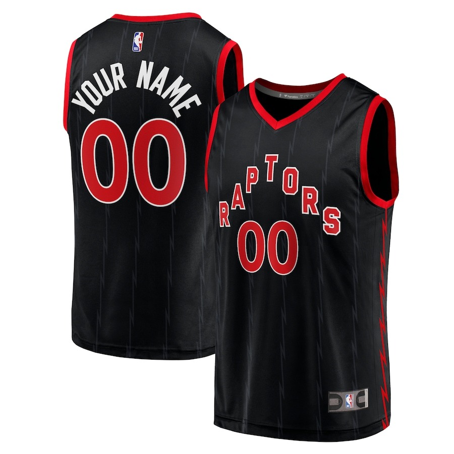 Men's Toronto Raptors Fanatics Black Fast Break Replica Custom Jersey - Statement Edition - Jersey