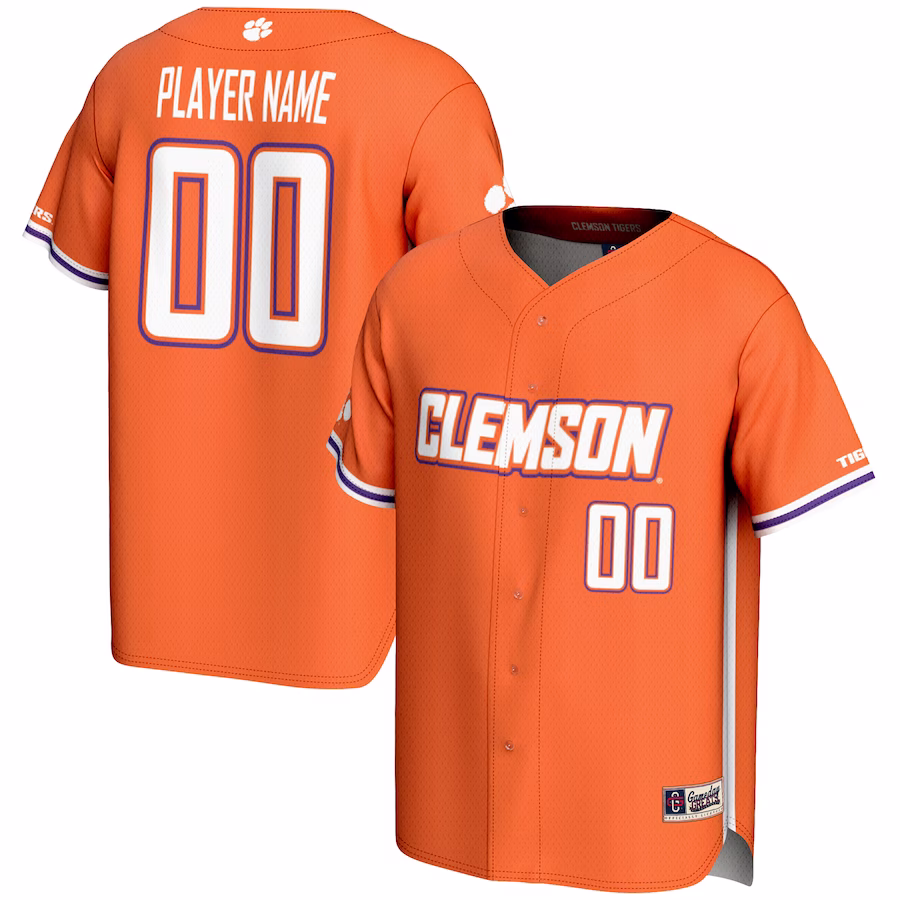 Clemson Tigers GameDay Greats Youth NIL Pick-A-Player Lightweight Baseball Jersey - Orange - Jersey