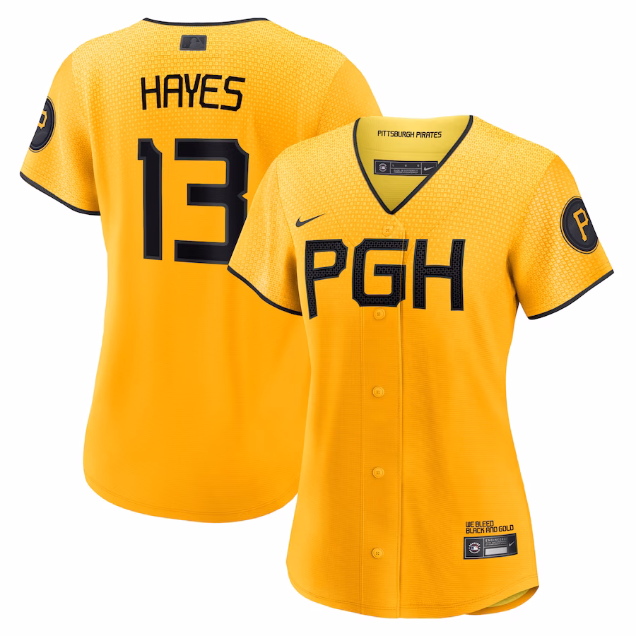 Women's Pittsburgh Pirates Ke'Bryan Hayes Nike Gold City Connect Replica Player Jersey - Jersey