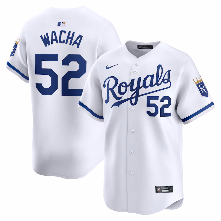 Men's Kansas City Royals Michael Wacha Nike White Home Limited Player Jersey - Jersey