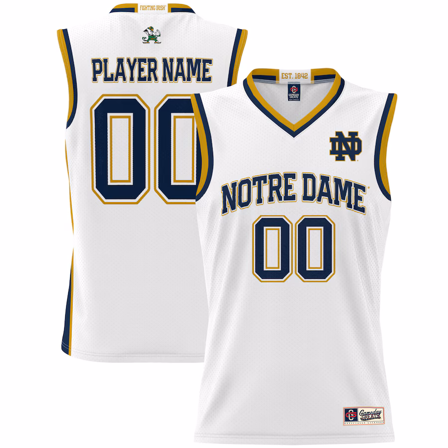 Notre Dame Fighting Irish GameDay Greats Youth NIL Pick-A-Player Lightweight Women's Basketball Jersey - White - Jersey