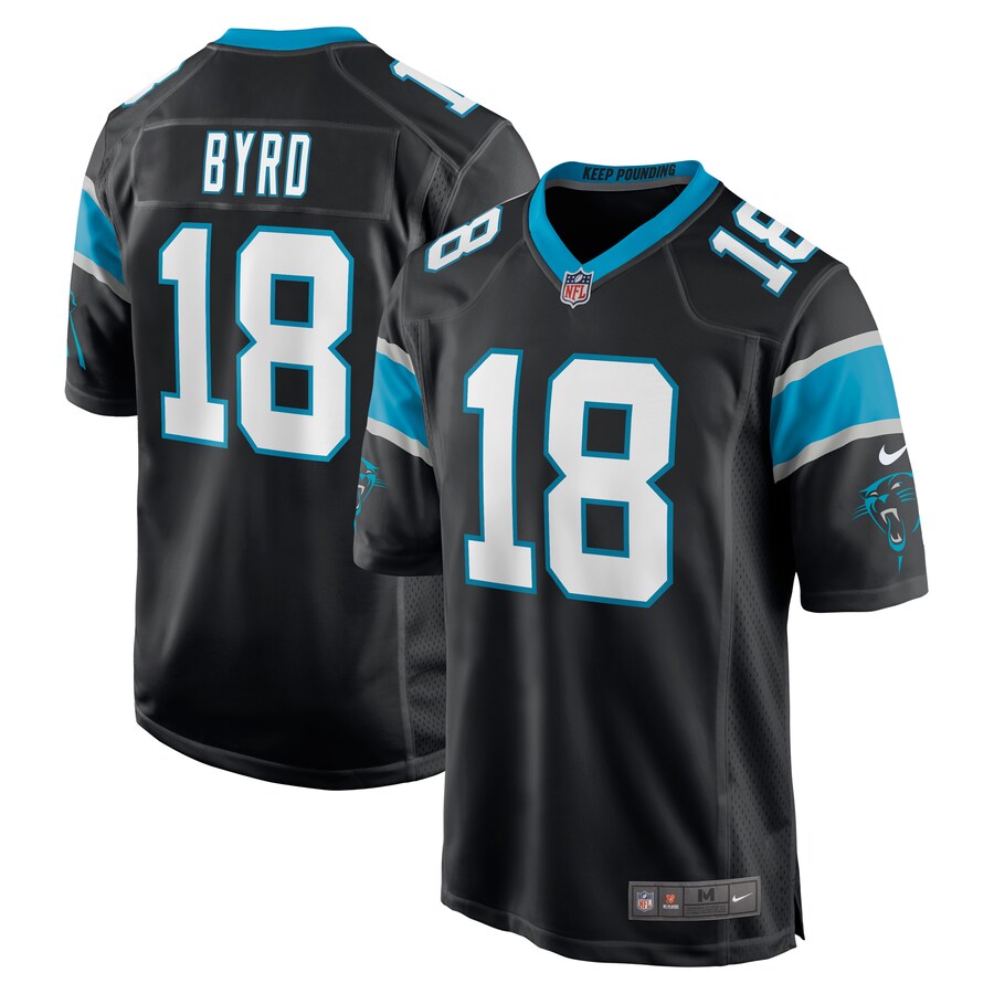 Men's Carolina Panthers Damiere Byrd Nike Black Game Player Jersey - Jersey