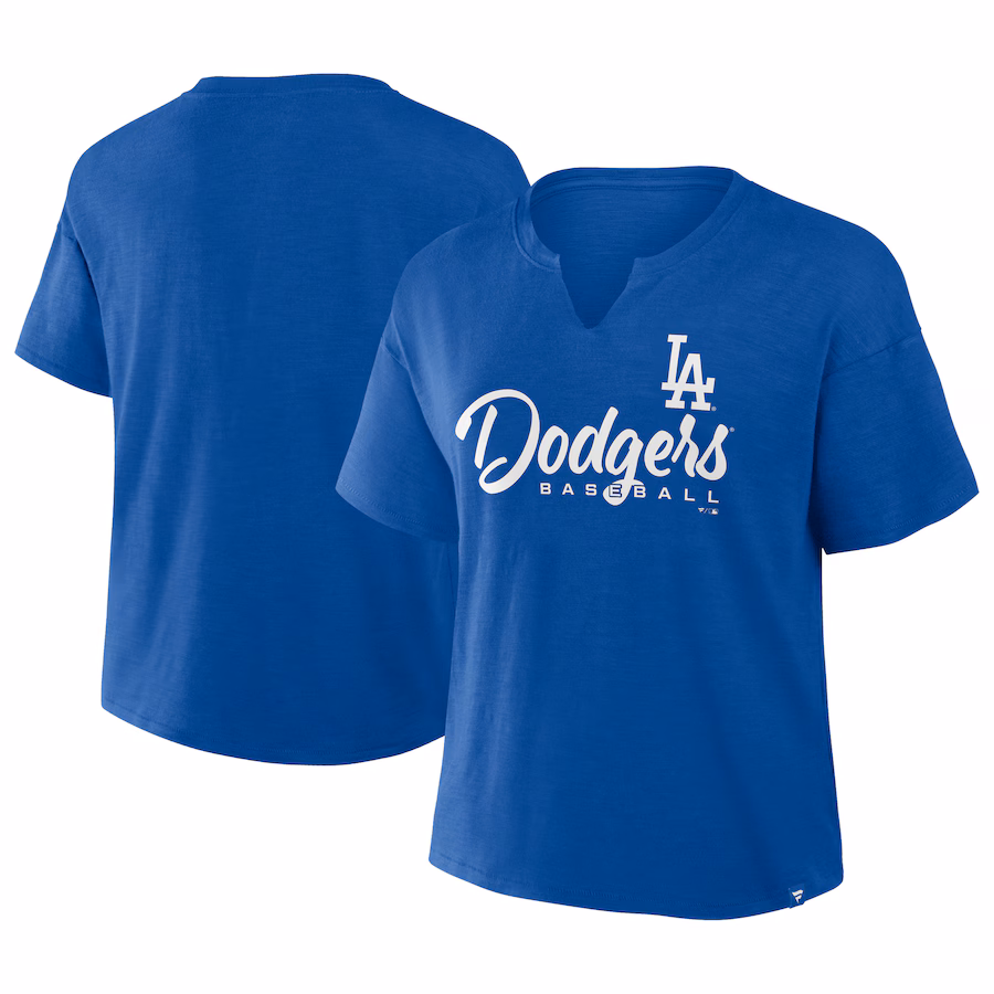 Women's Los Angeles Dodgers Fanatics Royal Fan Fave Stadium Slub T-Shirt - Jersey
