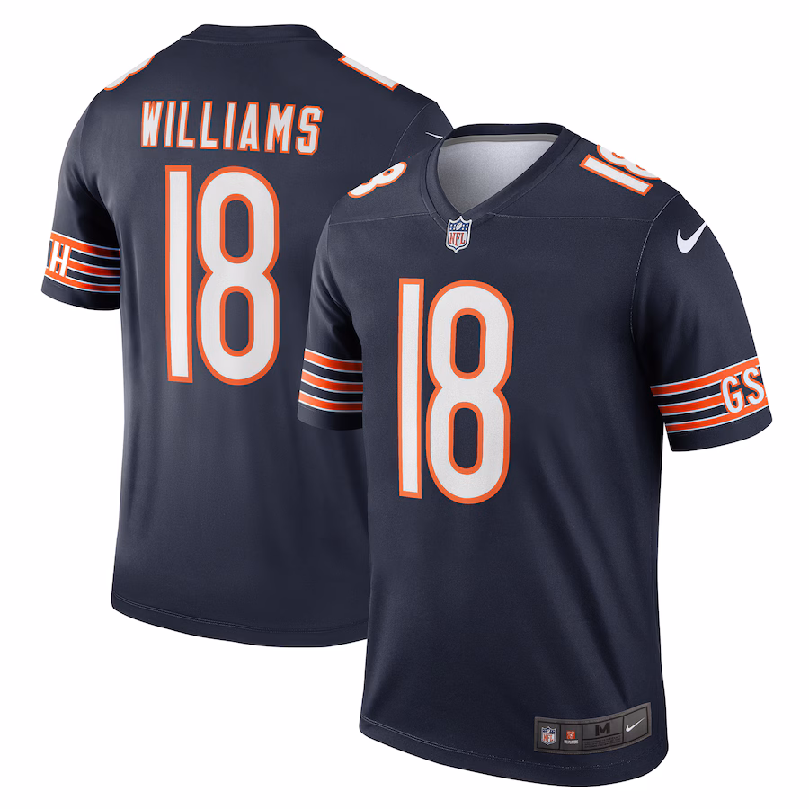 Men's Chicago Bears Caleb Williams Nike Navy Team Legend Player Performance Top - Jersey