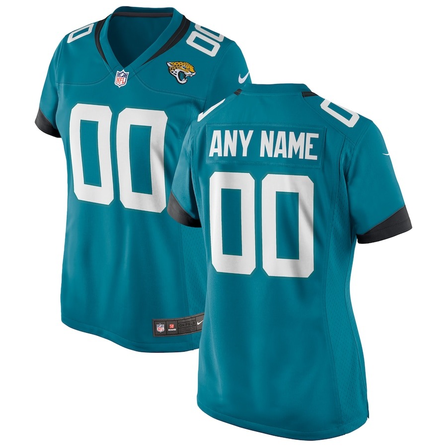 Women's Nike Teal Jacksonville Jaguars Alternate Custom Jersey - Jersey