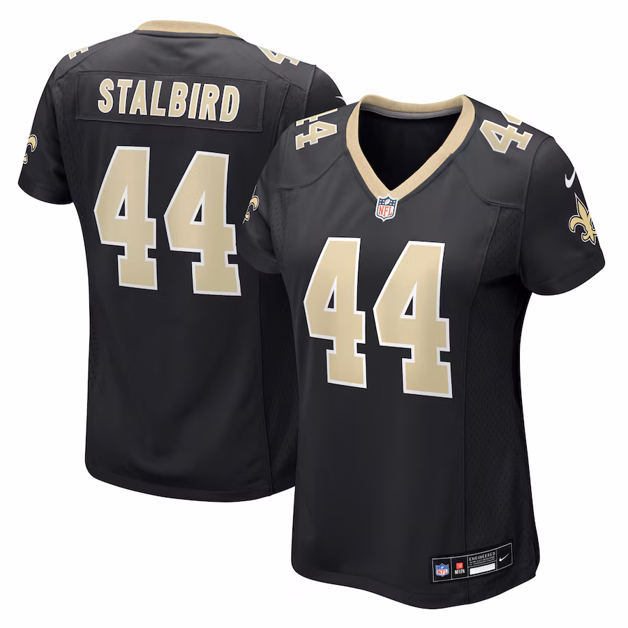 Women's New Orleans Saints Isaiah Stalbird Nike Black Team Game Jersey - Jersey