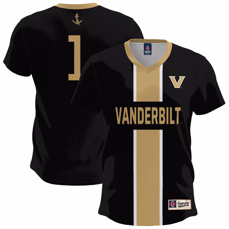 Men's GameDay Greats  Black Vanderbilt Commodores Lightweight Soccer Fashion Jersey - Jersey