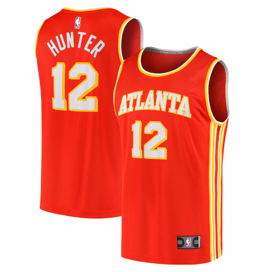 Youth Atlanta Hawks De'Andre Hunter Fanatics Red Fast Break Replica Jersey - Icon Edition - Jersey