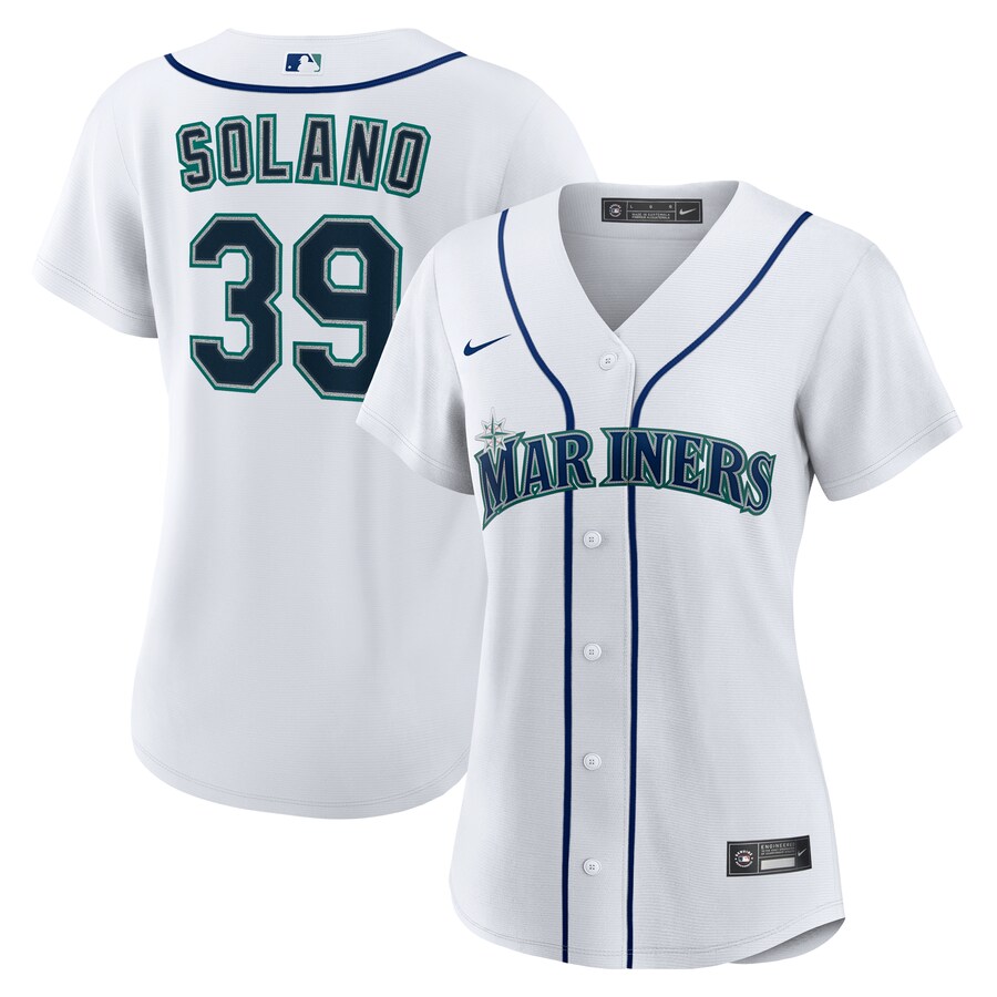 Women's Seattle Mariners Donovan Solano Nike White Home Replica Jersey - Jersey