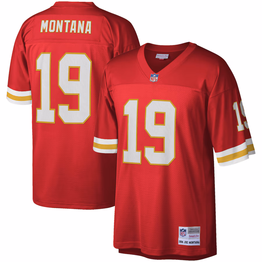 Men's Kansas City Chiefs Joe Montana Mitchell & Ness Red Legacy Replica Jersey - Jersey