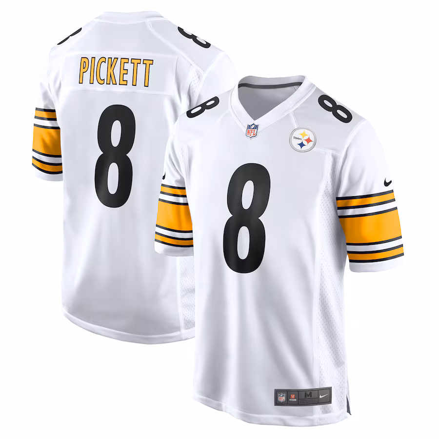Men's Pittsburgh Steelers Kenny Pickett Nike White Player Game Jersey - Jersey