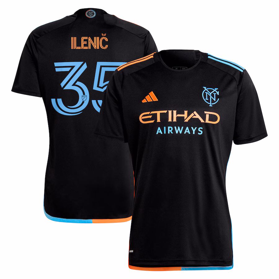 Men's New York City FC Mitja Ilenič adidas Black 2024 24/7 Kit Replica Player Jersey - Jersey