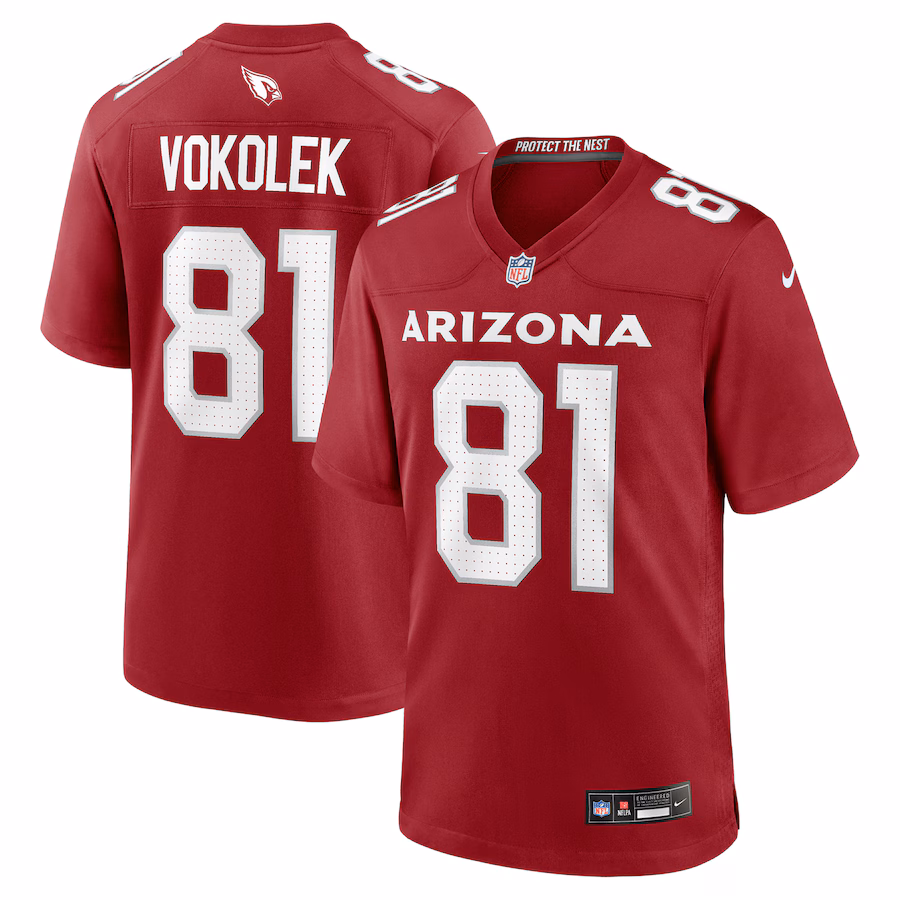 Men's Arizona Cardinals Travis Vokolek Nike Cardinal Team Game Jersey - Jersey