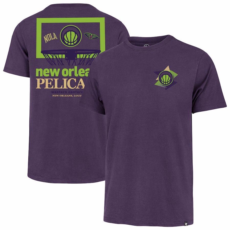 Men's New Orleans Pelicans  '47 Purple City Edition Backboard T-Shirt - Jersey