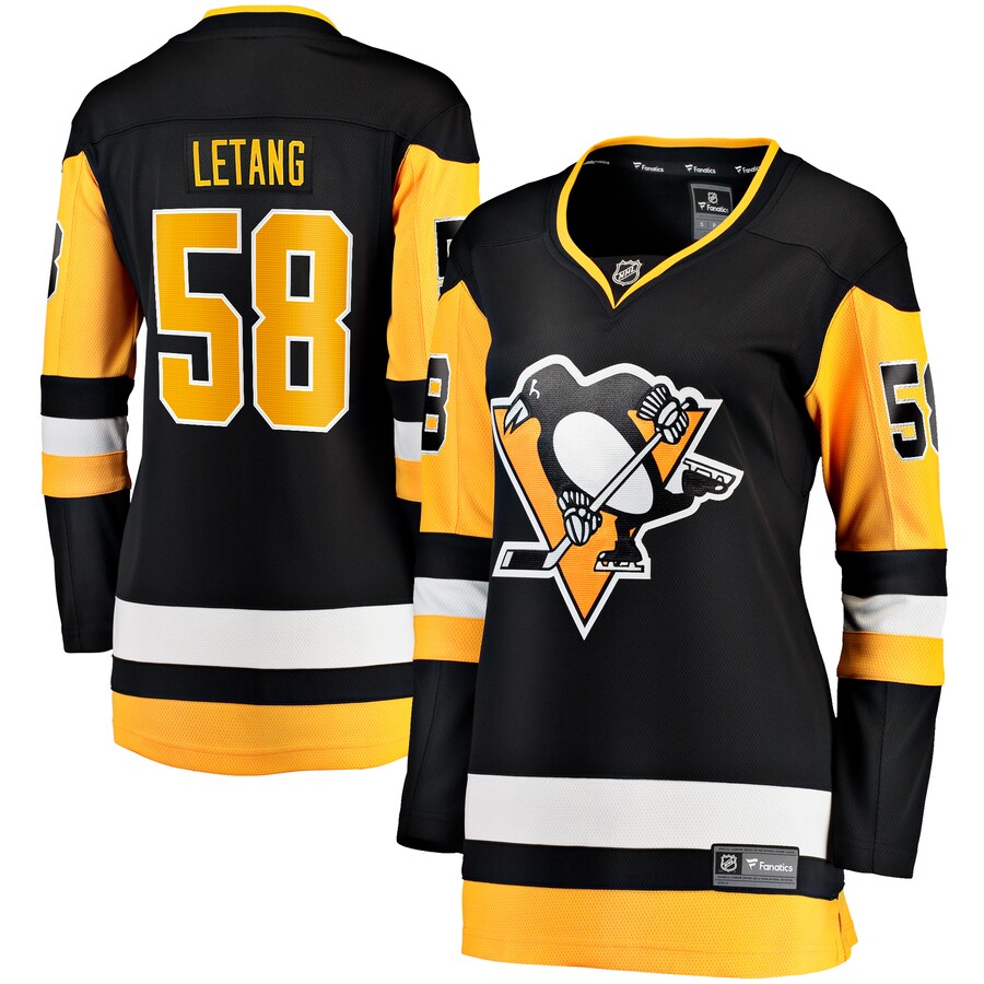 Women's Pittsburgh Penguins Kris Letang Fanatics Branded Black Home Breakaway Player Jersey - Jersey