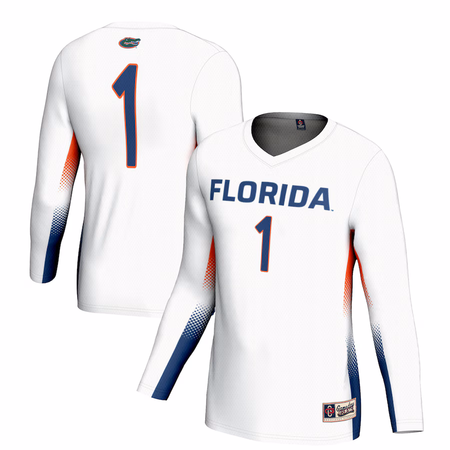 Unisex GameDay Greats #1 White Florida Gators Lightweight Volleyball Jersey - Jersey