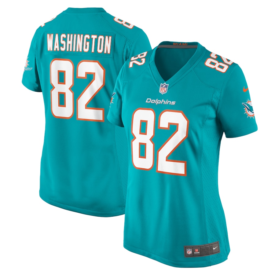 Women's Miami Dolphins Tahj Washington Nike Aqua Game Jersey - Jersey