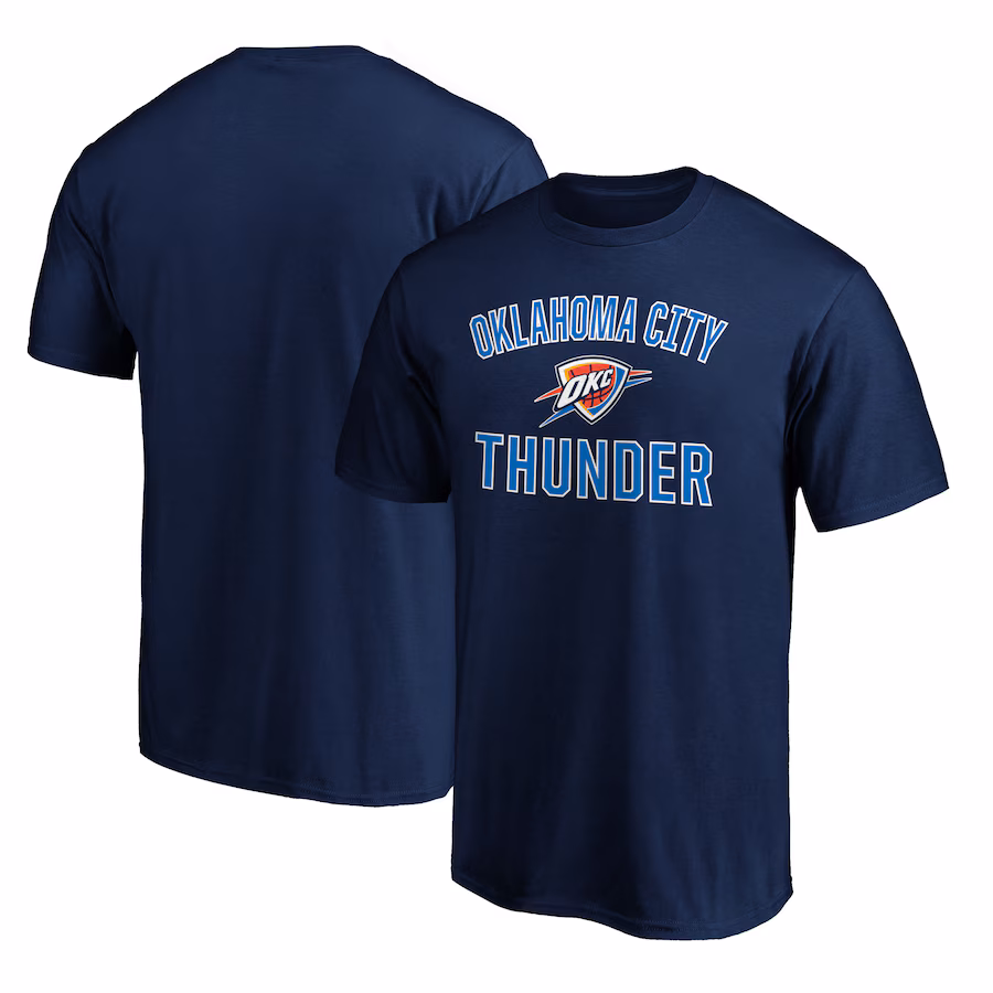 Men's Oklahoma City Thunder  Navy Victory Arch T-Shirt - Jersey