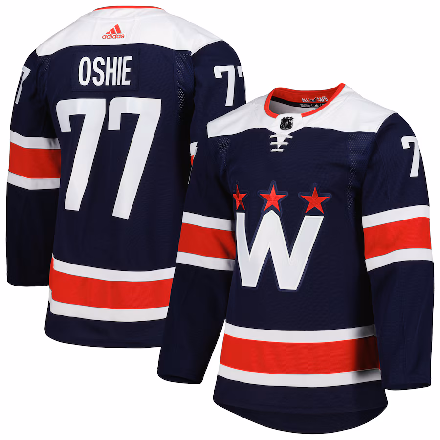 Men's Washington Capitals TJ Oshie adidas Navy Alternate Primegreen Authentic Player Jersey - Jersey