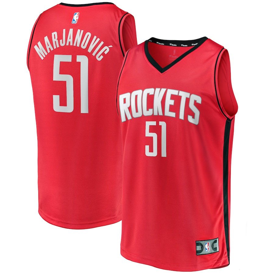 Men's Houston Rockets Boban Marjanovic Fanatics Red Fast Break Player Jersey - Icon Edition - Jersey