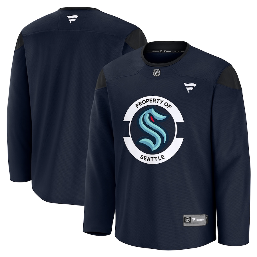 Men's Seattle Kraken Fanatics Deep Sea Blue Team Practice Jersey - Jersey