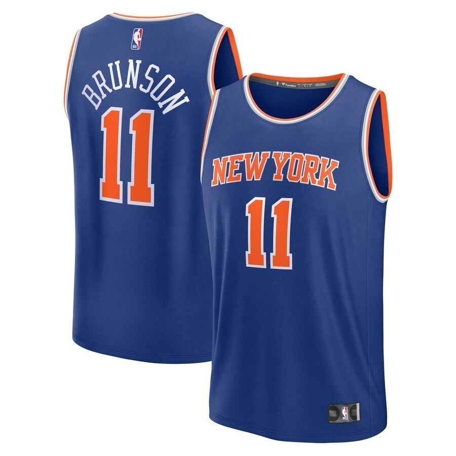 Men's New York Knicks Jalen Brunson Fanatics Blue Fast Break Replica Player Jersey - Icon Edition - Jersey