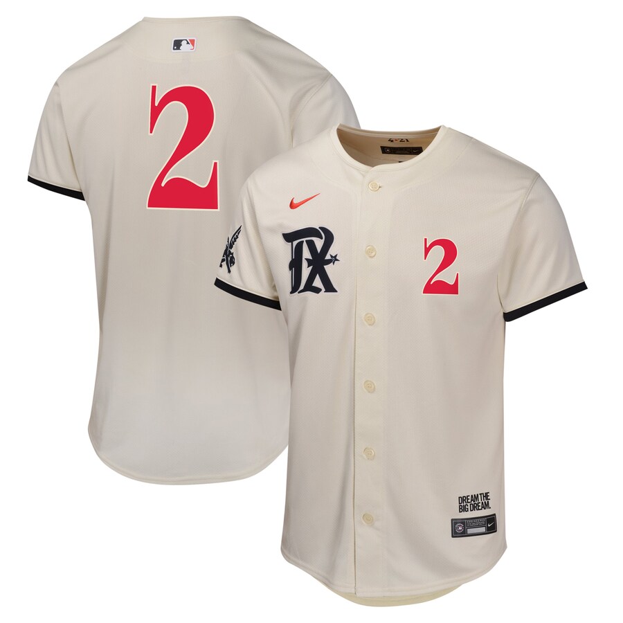Youth Texas Rangers Marcus Semien Nike Natural City Connect Limited Player Jersey - Jersey