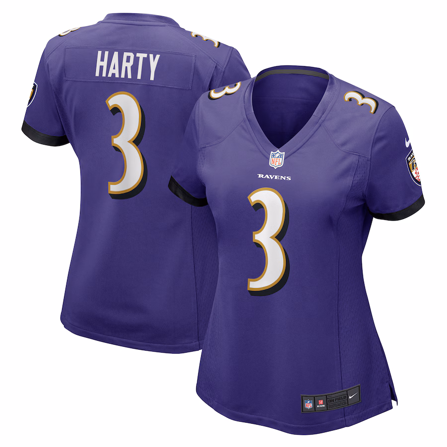 Women's Baltimore Ravens Deonte Harty Nike Purple Game Jersey - Jersey