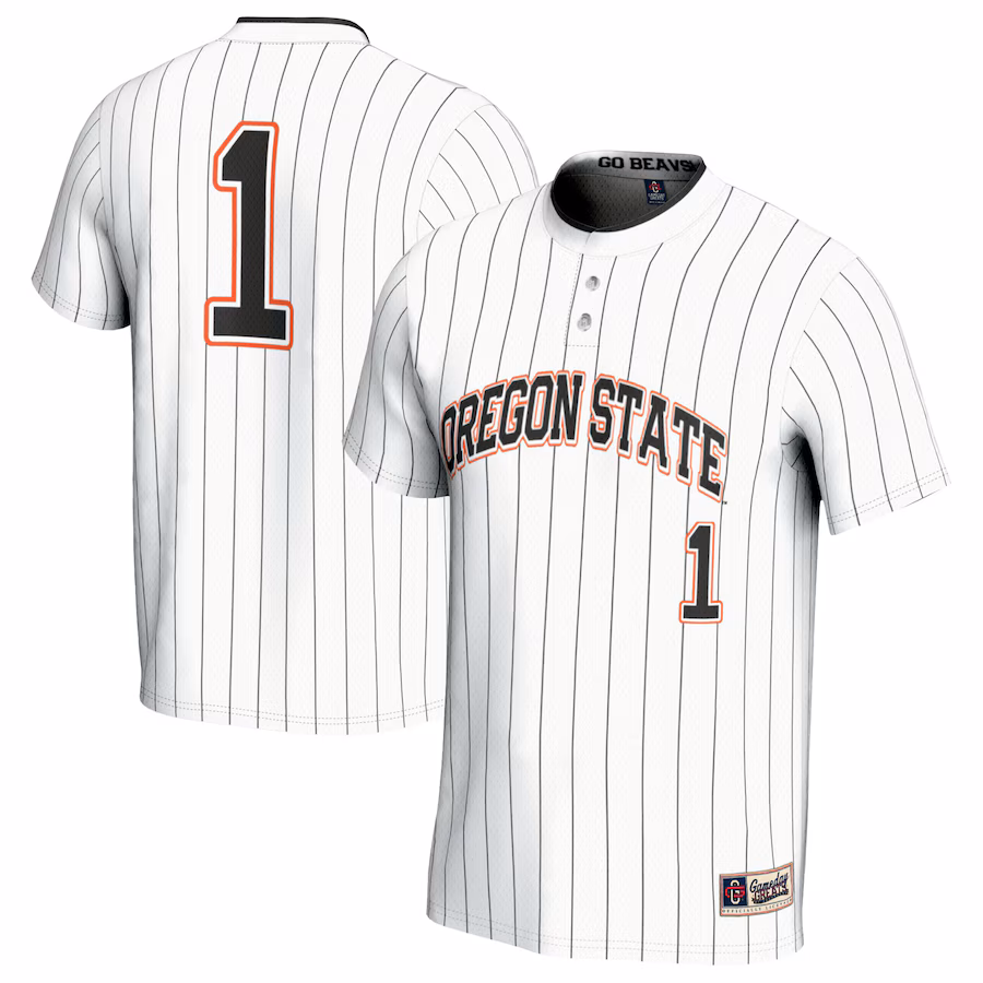 Youth GameDay Greats #1 White Oregon State Beavers Softball Fashion Jersey - Jersey