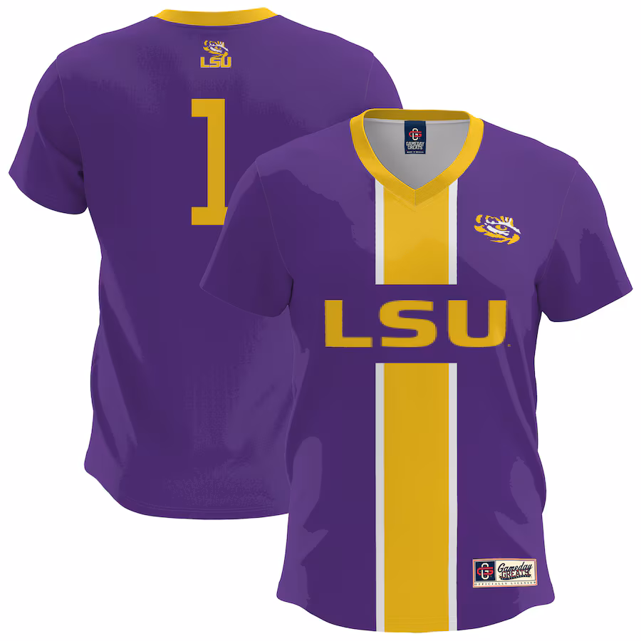 Men's GameDay Greats  Purple LSU Tigers Lightweight Soccer Fashion Jersey - Jersey