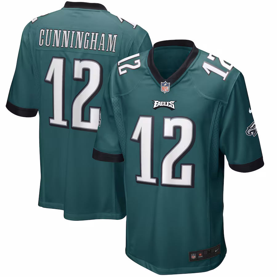 Men's Philadelphia Eagles Randall Cunningham Nike Midnight Green Game Retired Player Jersey - Jersey