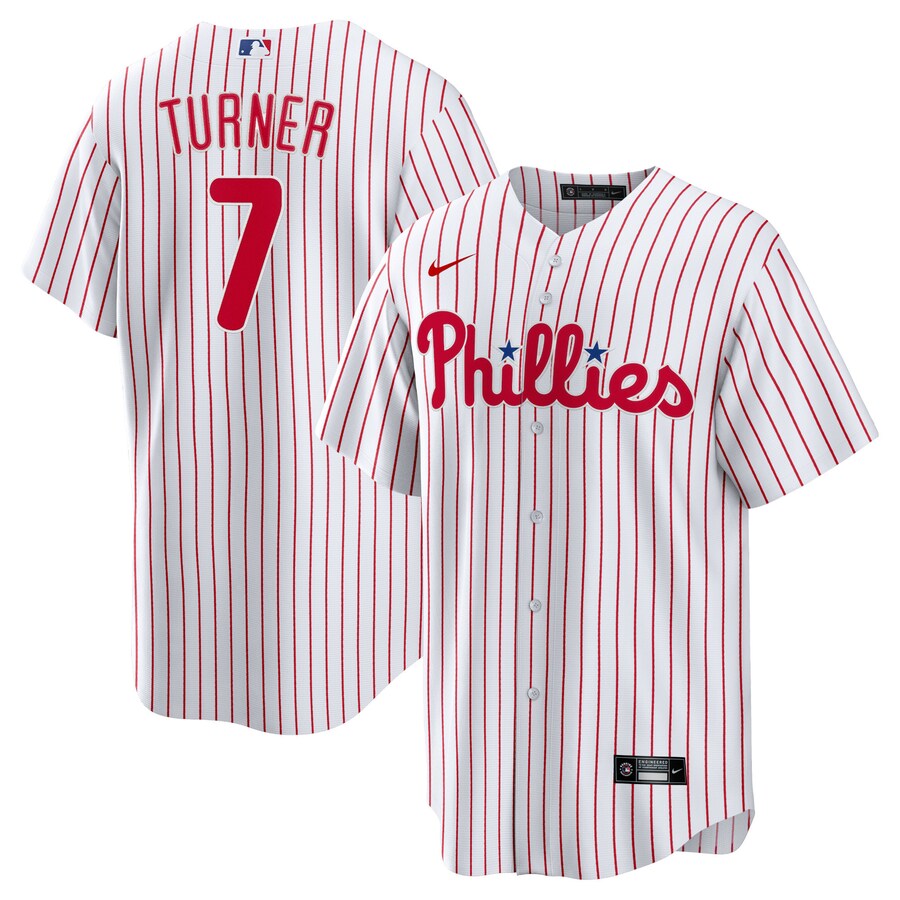 Youth Philadelphia Phillies Trea Turner Nike White Alternate Replica Player Jersey - Jersey