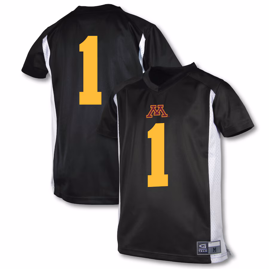 Youth Garb #1 Black Minnesota Golden Gophers Football Jersey - Jersey