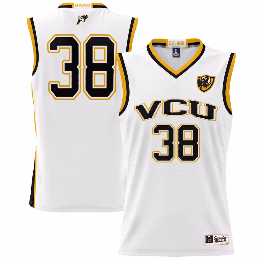 #38 VCU Rams GameDay Greats Youth Lightweight Basketball Jersey - White - Jersey
