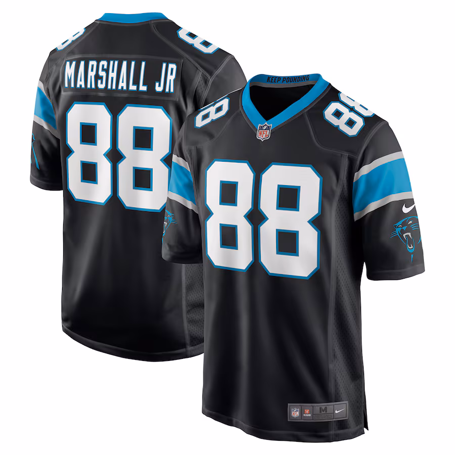 Men's Carolina Panthers Terrace Marshall Jr. Nike Black 2021 NFL Draft Pick Player Game Jersey - Jersey