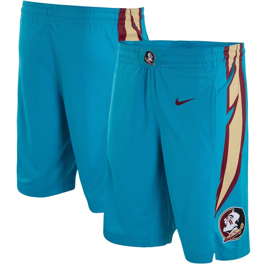 Florida State Seminoles Nike Seminoles Heritage Alternate Replica Performance Basketball Shorts - Turquoise - Jersey