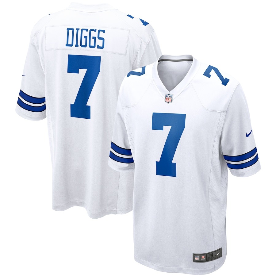 Men's Dallas Cowboys Trevon Diggs Nike White Game Jersey - Jersey